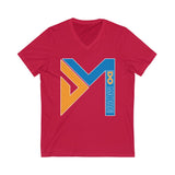 Do More Blue/Gold Unisex Jersey Short Sleeve V-Neck Tee