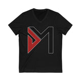 Do More Red/Black Unisex Jersey Short Sleeve V-Neck Tee