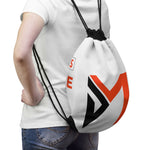 Go Scrappers Do More Orange/White Drawstring Bag