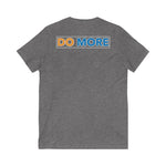 Do More Blue/Gold Unisex Jersey Short Sleeve V-Neck Tee