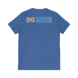 Do More Blue/Gold Unisex Jersey Short Sleeve V-Neck Tee