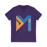 Do More Blue/Gold Unisex Jersey Short Sleeve V-Neck Tee