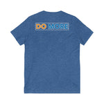 Do More Blue/Gold Unisex Jersey Short Sleeve V-Neck Tee