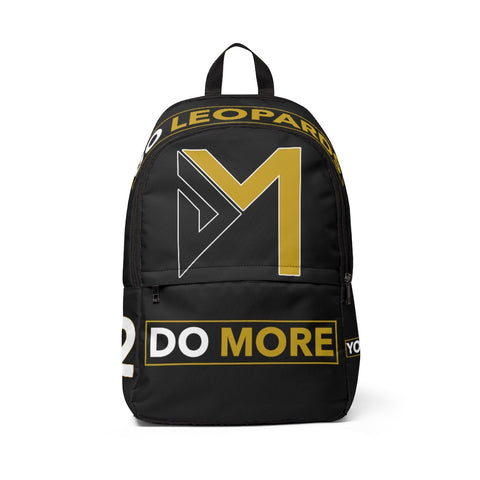 CUSTOM Do More LIMITED EDITION Black Go Leopard Unisex Fabric Backpack