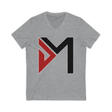 Do More Red/Black Unisex Jersey Short Sleeve V-Neck Tee