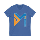 Do More Blue/Gold Unisex Jersey Short Sleeve V-Neck Tee