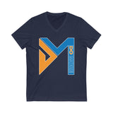 Do More Blue/Gold Unisex Jersey Short Sleeve V-Neck Tee