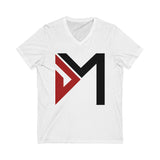 Do More Red/Black Unisex Jersey Short Sleeve V-Neck Tee