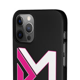 Pink on Black Snap Cases