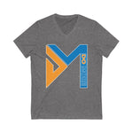 Do More Blue/Gold Unisex Jersey Short Sleeve V-Neck Tee