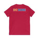 Do More Blue/Gold Unisex Jersey Short Sleeve V-Neck Tee