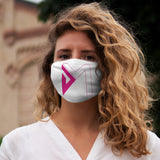 Do More Pink/White Snug-Fit Polyester Face Mask