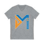 Do More Blue/Gold Unisex Jersey Short Sleeve V-Neck Tee